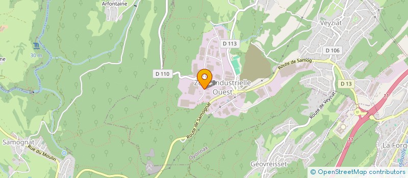 localisation de l'entreprise RINIMMO à OYONNAX