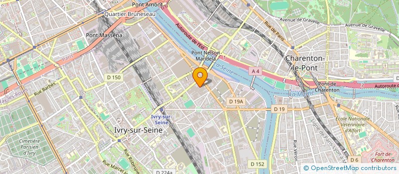 localisation de l'entreprise RINOVA à IVRY-SUR-SEINE