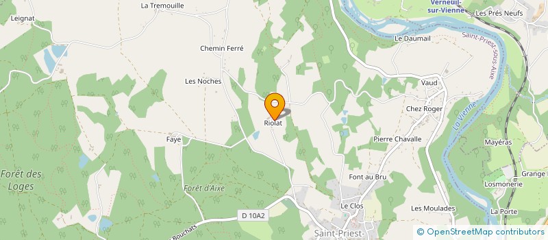 localisation de l'entreprise RIOLAS à SAINT-PRIEST-SOUS-AIXE