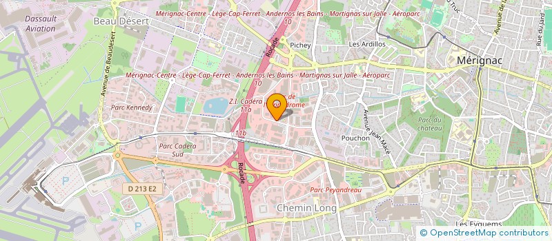 localisation de l'entreprise RIOLE  MERIGNAC