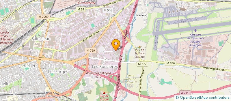 localisation de l'entreprise RIOM CHALEUR BOIS ENERGIE  CLERMONT-FERRAND