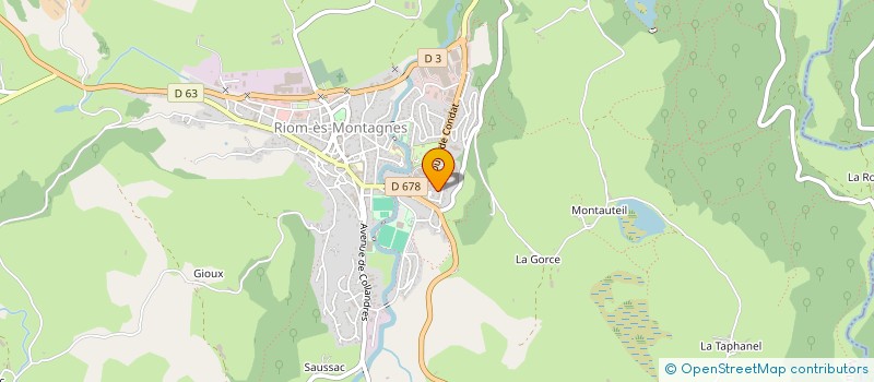 localisation de l'entreprise RIOM ES MONTAGNES BASKET CLUB à RIOM-ES-MONTAGNES
