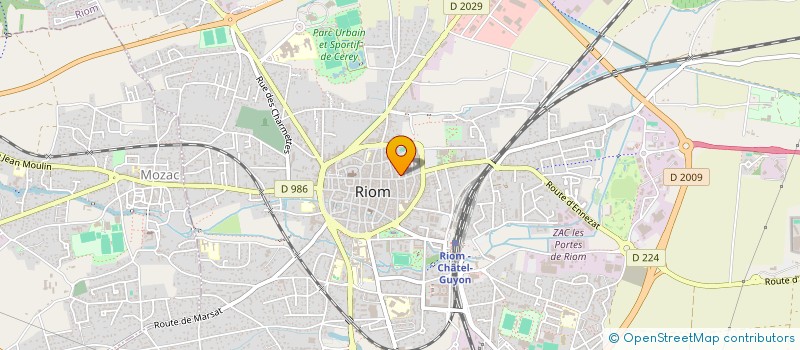 localisation de l'entreprise RIOM FORM à RIOM