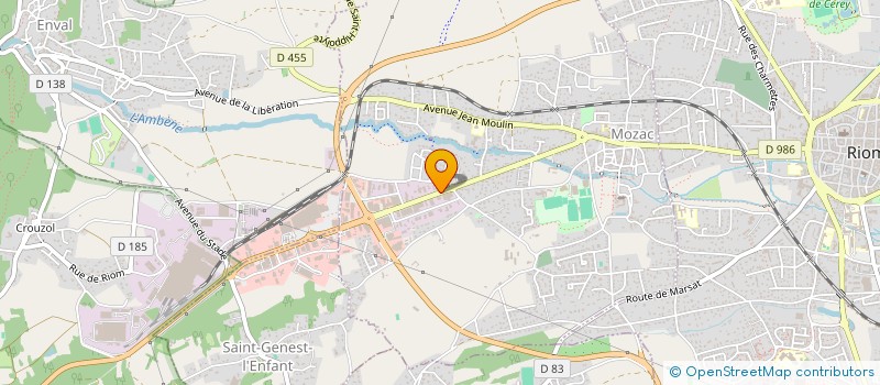 localisation de l'entreprise RIOM 'OFF 7'  MOZAC