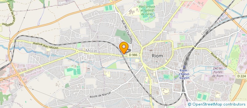 localisation de l'entreprise RIOM URBAINE RIDE - R.U.R. -  RIOM