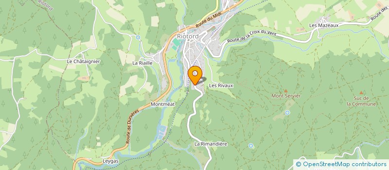 localisation de l'entreprise RIOTORD CLASSE  RIOTORD