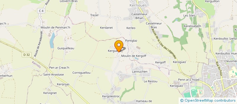 localisation de l'entreprise RIOU  LE FOLGOET