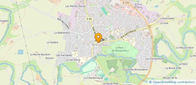 localisation de l'entreprise RIPOCHE FLEURS à BEAUPREAU-EN-MAUGES