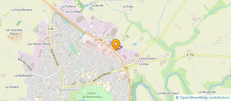 localisation de l'entreprise RIPOCHE TRANSPORTS  BEAUPREAU-EN-MAUGES