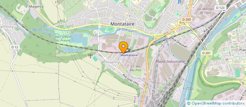 localisation de l'entreprise RIS à MONTATAIRE