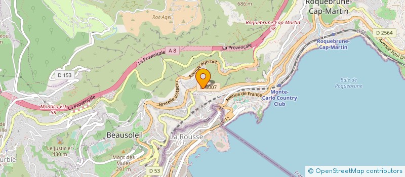 localisation de l'entreprise RISANI FRERES à ROQUEBRUNE-CAP-MARTIN