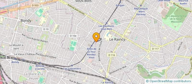 localisation de l'entreprise RISE.WORK à LE RAINCY