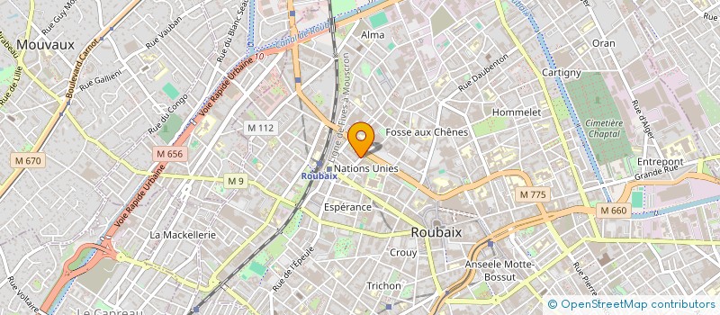 localisation de l'entreprise RISO EXPRESS  ROUBAIX