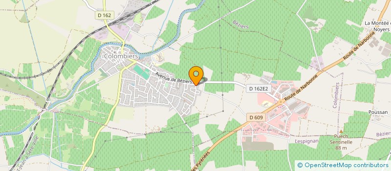 localisation de l'entreprise RISSE CHRISTOPHE  COLOMBIERS