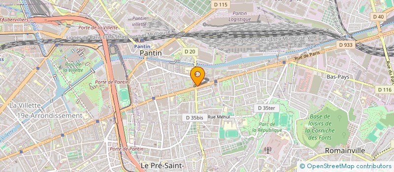 localisation de l'entreprise RITA  PANTIN