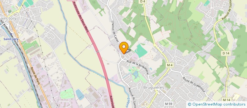 localisation de l'entreprise RITZA DIGITAL CLUB  BRUGUIERES