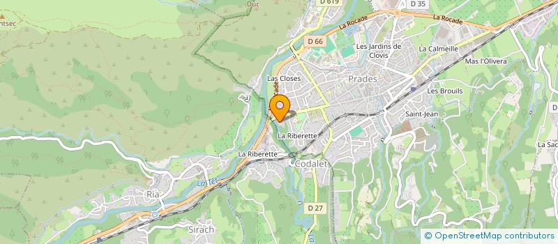 localisation de l'entreprise RIUET PERDUT  PRADES