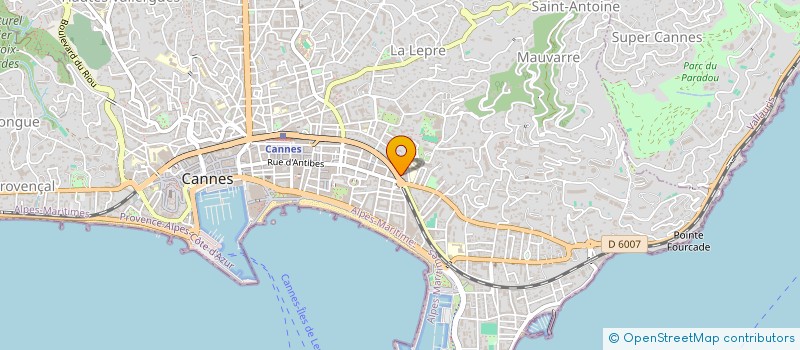 localisation de l'entreprise RIVA IMMOBILIER SAS à CANNES