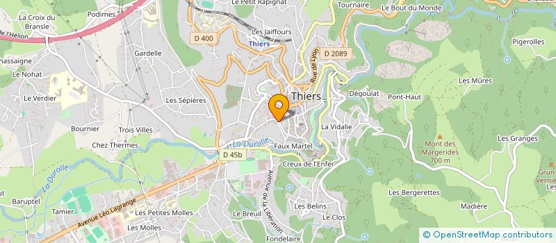 localisation de l'entreprise RIVAGE AU VIRAGE  THIERS