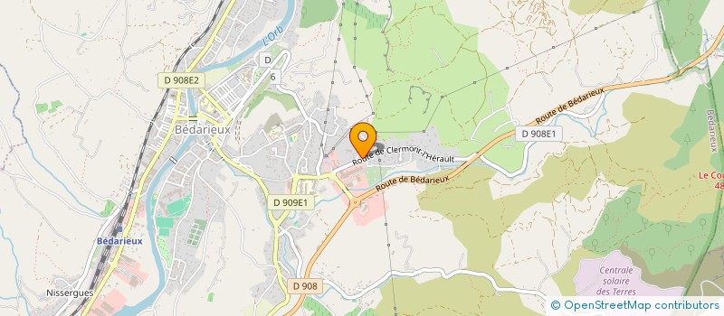 localisation de l'entreprise RIVAGE PRODUCTION  BEDARIEUX