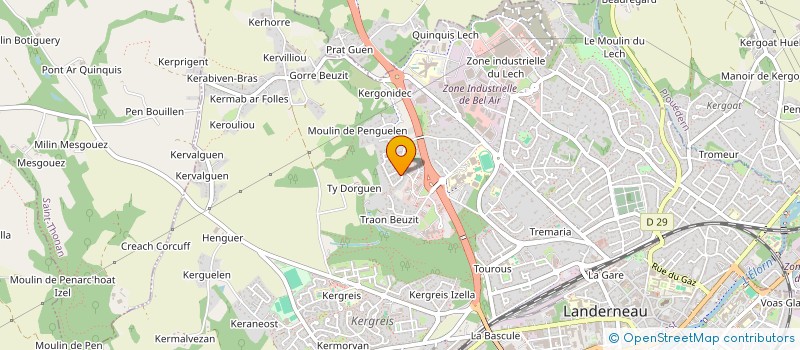 localisation de l'entreprise RIVAGES DE L'ELORN  LANDERNEAU