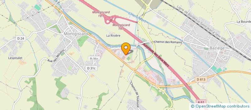 localisation de l'entreprise RIVAGRI  MONTGISCARD