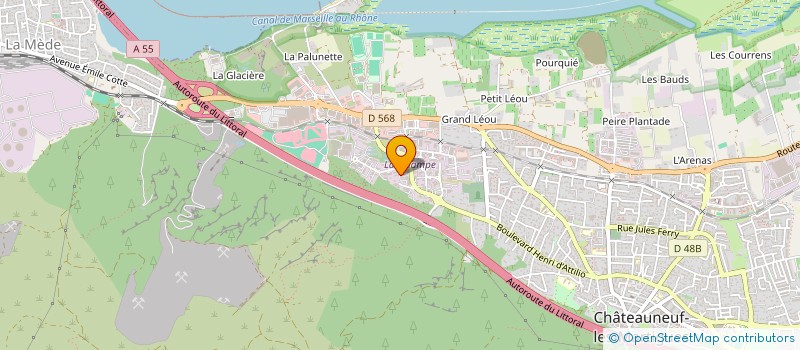 localisation de l'entreprise RIVAUD ELECTRICITE ET CLIMATISATION à CHATEAUNEUF-LES-MARTIGUES