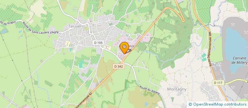 localisation de l'entreprise RIVE BLEUE à VOURLES