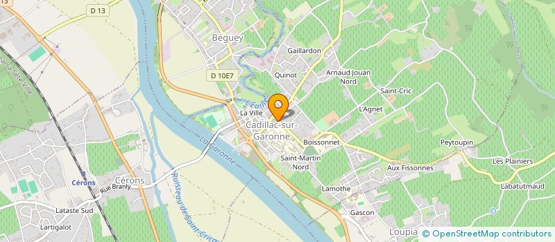 localisation de l'entreprise RIVE DROITE  CADILLAC-SUR-GARONNE