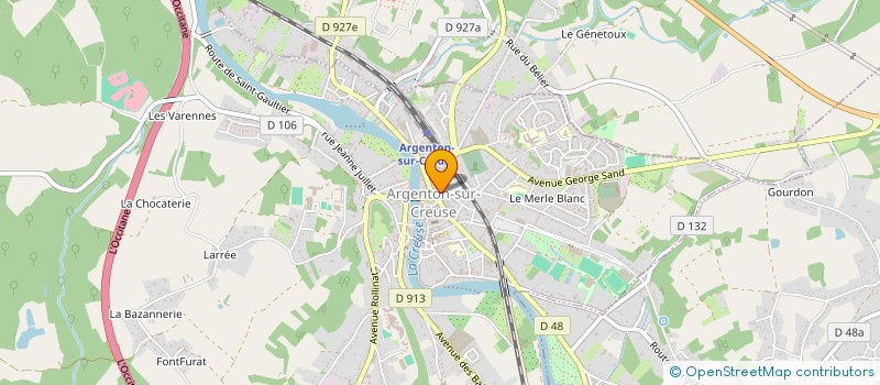 localisation de l'entreprise RIVE DROITE à ARGENTON-SUR-CREUSE