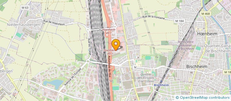 localisation de l'entreprise RIVE DROITE AUTO  BISCHHEIM