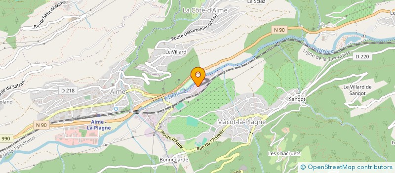 localisation de l'entreprise RIVE GAUCHE  LA PLAGNE TARENTAISE