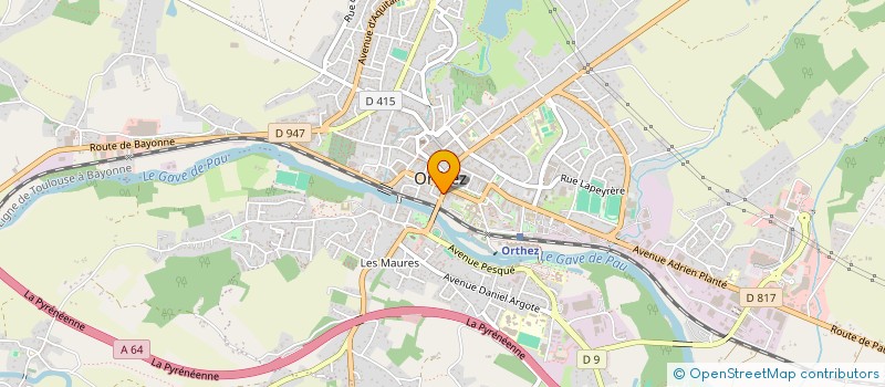 localisation de l'entreprise RIVE GAUCHE  ORTHEZ