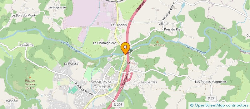 localisation de l'entreprise RIVE GAUCHE BESSINES LA JOLIE à BESSINES-SUR-GARTEMPE