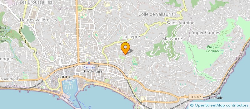 localisation de l'entreprise RIVE SUD DECO à CANNES