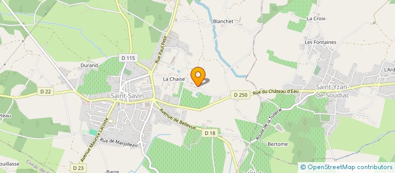 localisation de l'entreprise RIVERAINS ET PROCHES RIVERAINS DE LA CHAISE  SAINT-SAVIN