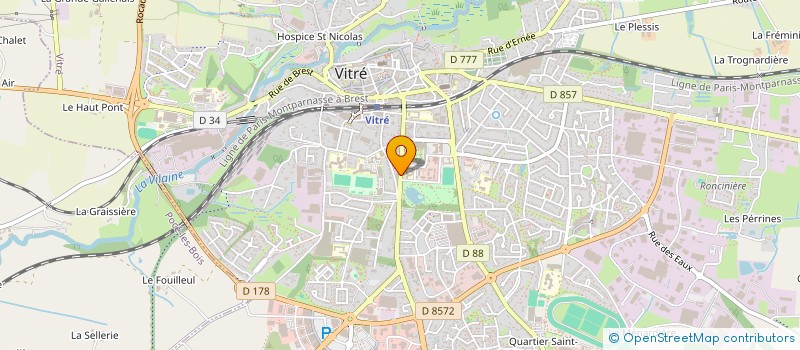 localisation de l'entreprise RIVES DE LA VILAINE  VITRE