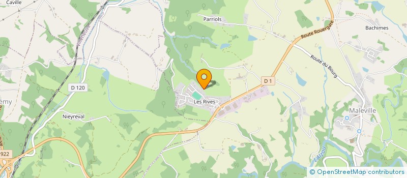 localisation de l'entreprise RIVHOTEL  MALEVILLE