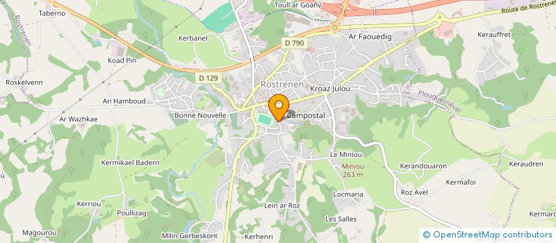 localisation de l'entreprise RIVIER INVESTISSEMENTS  ROSTRENEN