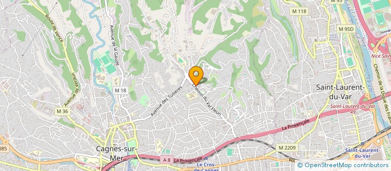localisation de l'entreprise RIVIERA AGENCEMENT à CAGNES-SUR-MER