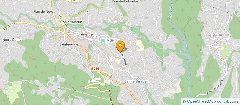 localisation de l'entreprise RIVIERA CARROSSERIE à VENCE