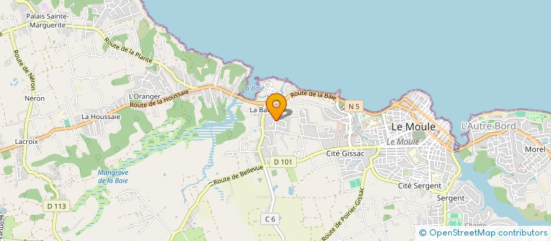 localisation de l'entreprise RIVIERA CLUB ANTILLES  LE MOULE