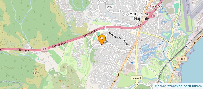 localisation de l'entreprise RIVIERA GOLF à MANDELIEU-LA-NAPOULE