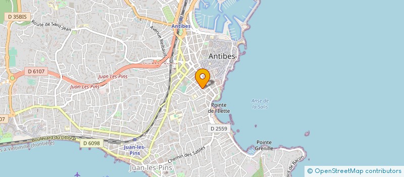 localisation de l'entreprise RIVIERA INVESTI.IMMOBILIERS GESTION à ANTIBES