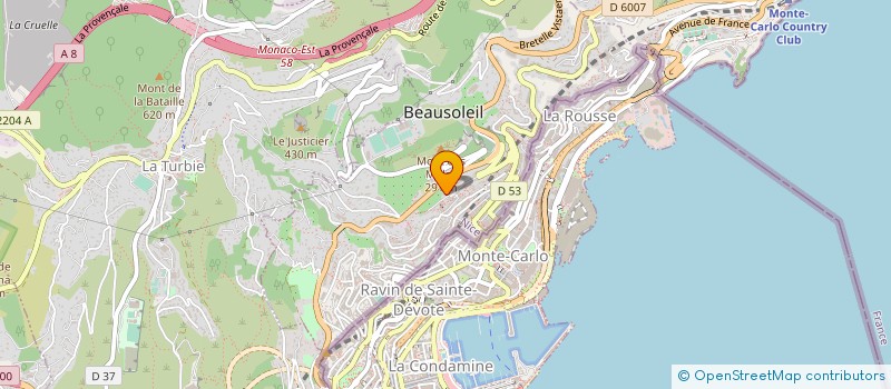 localisation de l'entreprise RIVIERA PALACE A à BEAUSOLEIL
