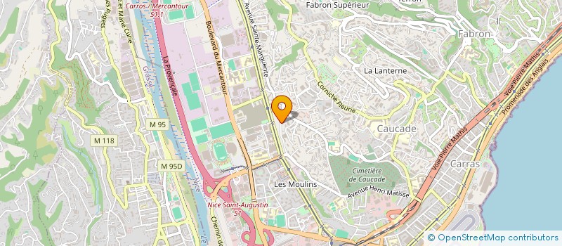 localisation de l'entreprise RIVIERA PROJETS à NICE
