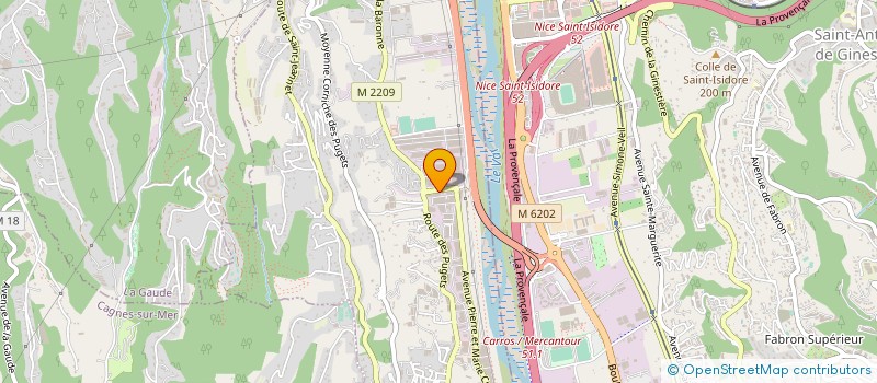 localisation de l'entreprise RIVIERA TRAVAUX ASCENSEURS à SAINT-LAURENT-DU-VAR