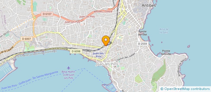 localisation de l'entreprise RIVIERAZUR CHAUFFEUR S.A.S. à ANTIBES