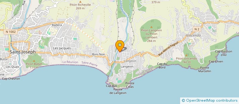localisation de l'entreprise RIVIERE BERGAMME à SAINT-JOSEPH