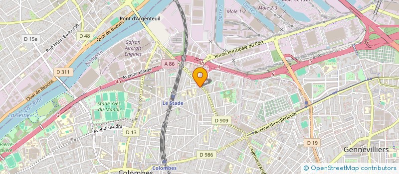 localisation de l'entreprise RIVIERE D'ARGENT à COLOMBES